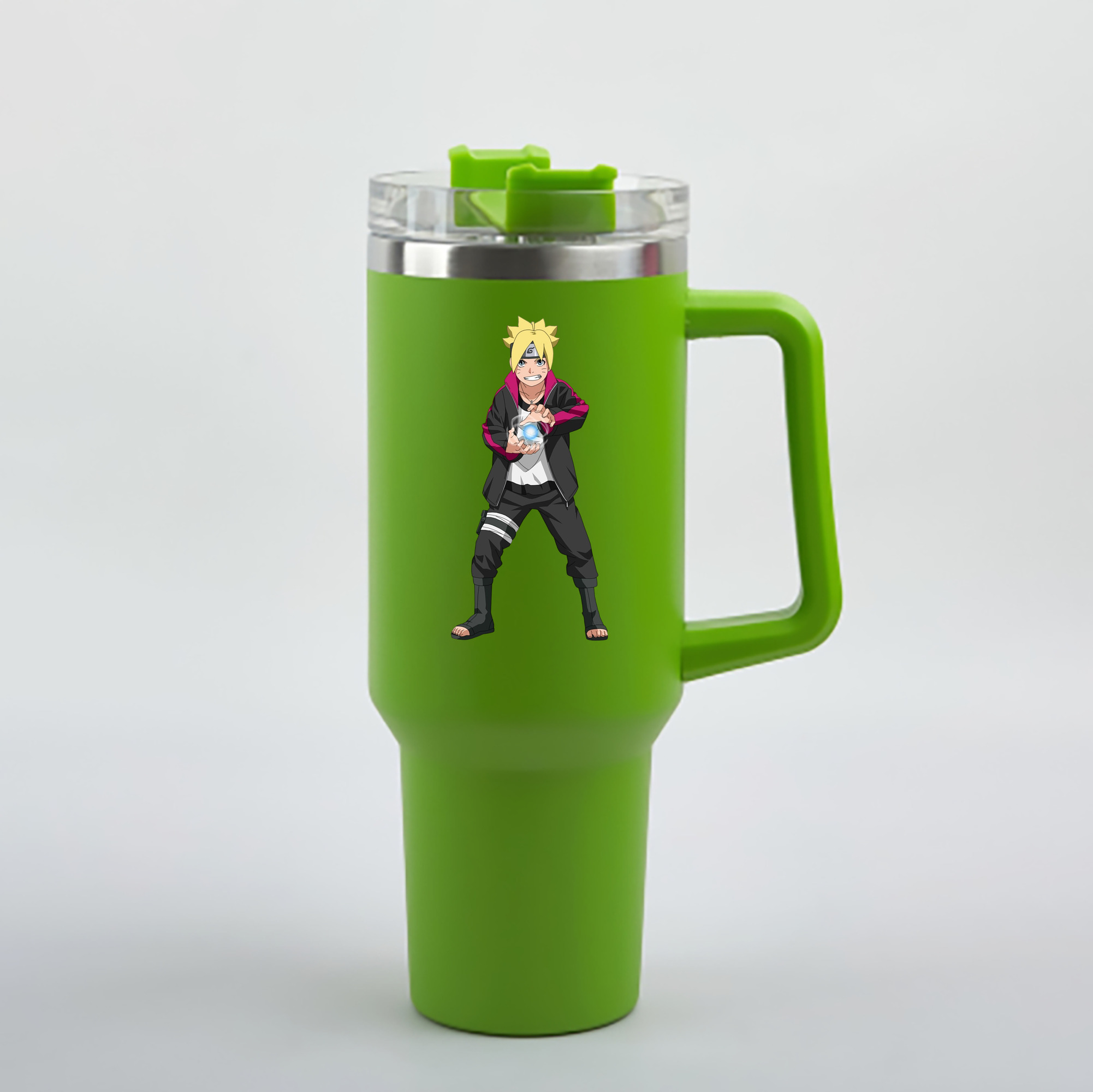 （画像用） NARUTO -ナルト- うずまき ボルト Uzumaki Boruto 1200mL車用タンブラー - クリスタルステッカー（プラスチックストロー付き）